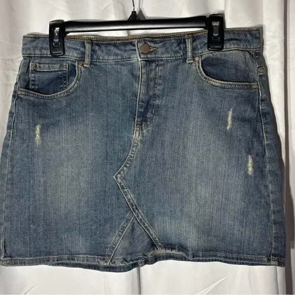XL Wonder Nation Distressed Jean Mini Skirt EPC Size XL 14/16 Excellent preloved - Picture 2 of 4